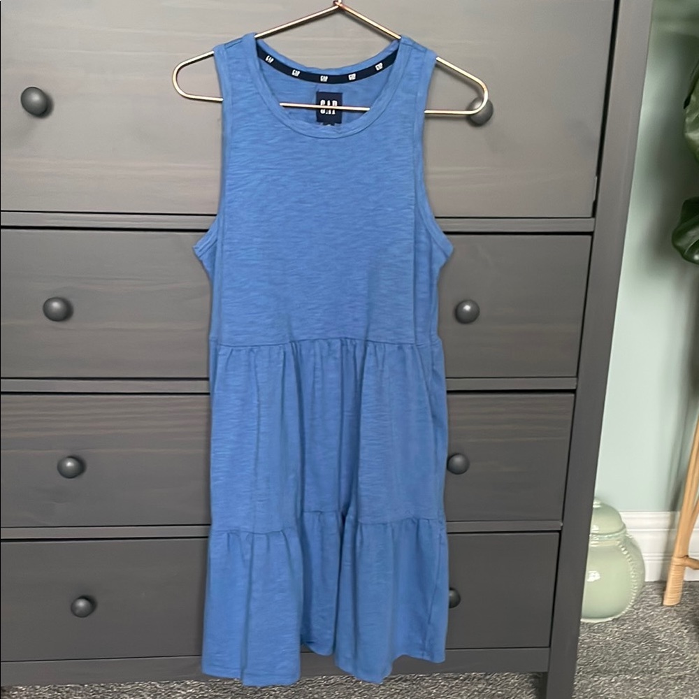 Gap Cute Blue Sleeveless Cotton Summer Dress
